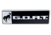Ford Racing Bronco/Bronco Sport G.O.A.T. Badge - Black/Chrome - M-1447-GOAT