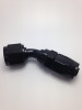 Fragola -10AN Fem x -8AN Hose 45 Degree Reducing Hose End - Black - 224509-BL