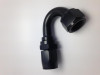 Fragola -8AN Fem x -6AN Hose 150 Degree Reducing Hose End - Black - 231507-BL