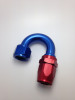 Fragola -10AN Nut x -12AN Hose Reducing Hose End - Blue/Red 180 Degree - 231811