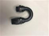 Fragola -12AN Male Rad. Fitting x 180 Degree Pro-Flow Hose End - Black - 231812-BLRAD