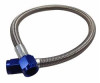 Fragola -4AN Hose Assembly Straight x Straight 240in Blue Nuts Nitrous Supply Line (20 Feet) - 360240-BU