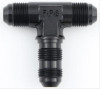 Fragola -16AN Bulkhead Tee - Black - 483416-BL
