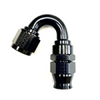 Fragola -12AN Real Street x 150 Degree Hose End Black For PTFE Hose - 681512-BL