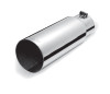 Gibson Round Single Wall Straight-Cut Tip - 3.5in OD/2.75in Inlet/12in Length - Stainless - 500371