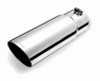Gibson Round Single Wall Angle-Cut Tip - 3.5in OD/2.75in Inlet/10in Length - Stainless - 500420