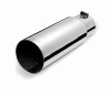 Gibson Rolled Edge Angle-Cut Tip - 4in OD/2.5in Inlet/12in Length - Stainless - 500640