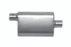 Gibson CFT Superflow Offset/Center Oval Muffler - 4x9x13in/2.5in Inlet/2.5in Outlet - Stainless - 55142S