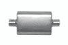 Gibson CFT Superflow Center/Center Oval Muffler - 4x9x18in/2.5in Inlet/2.5in Outlet - Stainless - 55152S