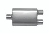 Gibson CFT Superflow Center/Dual Oval Muffler - 4x9x13in/2.25in Inlet/2.25in Outlet - Stainless - 55184S