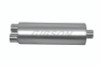 Gibson SFT Superflow Dual/Offset Round Muffler - 8x24in/2.5in Inlet/3in Outlet - Stainless - 758250S
