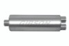 Gibson SFT Superflow Offset/Dual Round Muffler - 8x24in/3in Inlet/2.25in Outlet - Stainless - 758300S