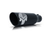 Gibson Patriot Skull Rolled Edge Angle-Cut Tip - 6in OD/4in Inlet/18in Length- Black Ceramic - 76-1002