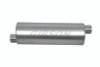 Gibson SFT Superflow Offset/Offset Round Muffler - 6x24in/2.5in Inlet/2.5in Outlet - Stainless - 788500S