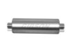 Gibson SFT Superflow Center/Center Round Muffler - 8x24in/3.5in Inlet/3.5in Outlet - Stainless - 788707S
