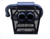 Gibson 2024 Cam-Am Maverick R 4in. T304 Stainless Round Dual Wall Slash-Cut Tip - Black Ceramic - 98057