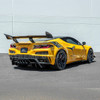 EOS Rear Track Finned Diffuser - Carbon Fiber - C8 Corvette Z06 (DIFF-1006-BKCF)