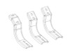 Go Rhino 2024 Toyota Tacoma DC 4dr Brackets for OE Xtreme Cab Length SideSteps - Tex. Blk - 6844325