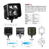 Go Rhino Xplor Blackout Series Cube LED Flood Light Kit (Surface/Threaded Stud Mnt) 2x2 - Blk (Pair) - 750200321FCS