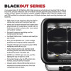 Go Rhino Xplor Blackout Series Cube LED Spot Light Kit (Surface/Threaded Stud Mnt) 2x2 - Blk (Pair) - 750200321SCS