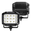 Go Rhino Xplor Bright Series Sideline Cube LED Spot Light Kit (Surface Mount) 4x3 - Blk (Pair) - 750300323SCS
