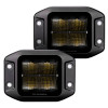 Go Rhino Xplor Blackout Series Cube LED Flood Light Kit (Flush Mount) 3x3 - Blk (Pair) - 750400321FCF