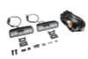 Go Rhino Xplor Blackout Combo Series Sixline LED Flood Lights w/Amber (Surface Mount) - Blk (Pair) - 750600622FBS