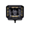 Go Rhino Xplor Blackout Combo Series Cube Sideline LED Spot Lights w/ Amber 4x3 - Blk (Pair) - 750700322SCS