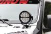 Go Rhino Xplor Blackout Series Round LED Spot Light Beam w/DRL (Surface/Thread Stud Mnt) 7in. - Blk - 750800711SRS