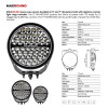 Go Rhino Xplor Blackout Series Round LED Spot Light Beam w/DRL (Surface/Thread Stud Mnt) 7in. - Blk - 750800711SRS
