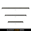 Go Rhino Xplor Blackout Combo Series Sgl Row LED Light Bar w/Amber (Side/Track Mount) 31.5in. - Blk - 751653212CSS