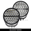 Go Rhino Xplor Blackout Series Round LED Sgl Driving Kit w/DRL (Surface/Thread Stud Mnt) 9in. - Blk - 751700911DRS