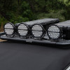Go Rhino Xplor Blackout Series Round Single LED Spot Light Kit w/DRL (Surface Mount) 9in. - Blk - 751700911SRS