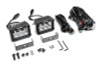 Go Rhino Xplor Bright Series Rectangle LED Spot Light Kit (Surface/Thread Stud Mnt) 4x3 - Blk (Pair) - 753003023SBS