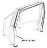 Go Rhino RHINO Bed Bar - Front Main A bar - Chrome - 98001C