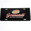 Granatelli Motor Sports Aluminum License Plate - Black Face & Full Color Logo - 100006