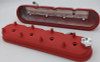 Granatelli 96-22 GM LS Tall Valve Cover w/Integral Angled Coil Mounts - Red Wrinkle (Pair) - 640363