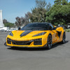 EOS Z07 Style Carbon Fiber Front Splitter & Canards - C8 Corvette Z06 (FLIP-1042-BKCF_SPLITTER-528-BKCF)