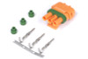 Haltech Delco Weather Pack 3 Pin GM Style MAP Sensor Connector Orange Plug & Pins - HT-030420