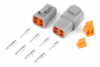 Haltech Matching Set of Deutsch DTP-4 Connectors (25 Amp) Plug & Pins - HT-031204