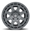 ICON Compass 17x8.5 5x5 -6mm Offset 4.5in BS Satin Black Wheel - 3217857345SB