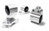 Innovative 92-95 Civic B/D Series Silver Aluminum Mounts 95A Bushings (Auto to Manual Hydro 3 Bolt) - B40152-95A