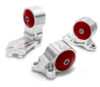 Innovative 88-91 Civic B-Series Black Aluminum Mounts Solid Bushings (Cable to Hydro Conversion) - B49150-SOLID-BA