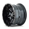 ION Type 141 17x9 / 5x127 BP / -12mm Offset / 87mm Hub Gloss Black Milled Wheel - 141-7952M