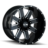 ION Type 141 18x9 / 8x180 BP / 0mm Offset / 124.1mm Hub Gloss Black Milled Wheel - 141-8978M