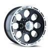 ION Type 174 16x8 / 8x165.1 BP / -5mm Offset / 130.8mm Hub Black/Machined Wheel - 174-6881B
