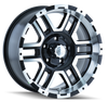 ION Type 179 17x9 / 8x165.1 BP / 0mm Offset / 130.8mm Hub Black/Machined Wheel - 179-7981B