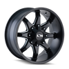 ION Type 181 17x9 / 5x114.3 BP / -12mm Offset / 87mm Hub Satin Black/Milled Spokes Wheel - 181-7956M12