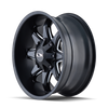 ION Type 181 17x9 / 5x114.3 BP / -12mm Offset / 87mm Hub Satin Black/Milled Spokes Wheel - 181-7956M12