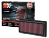 K&N Replacement Panel Air Filter 12-14 Nissan Versa 1.6L 1.031in H x 9.125in OS L x 4in OS W - 33-2479